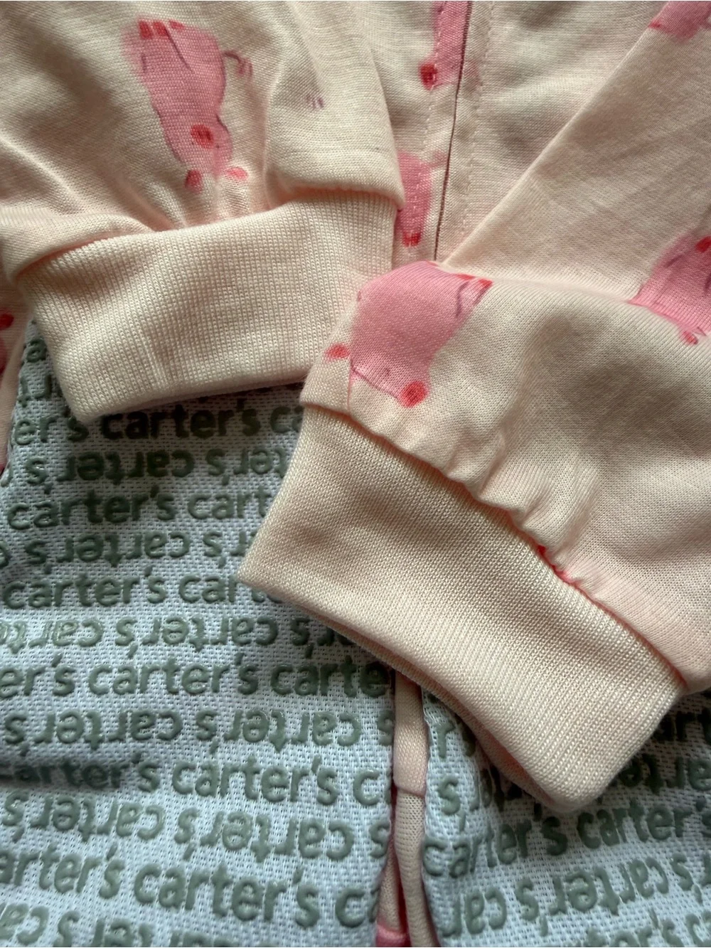 Carters 4T Pink Bear-Print Footed One-Piece Pajamas for Kids NWOT
